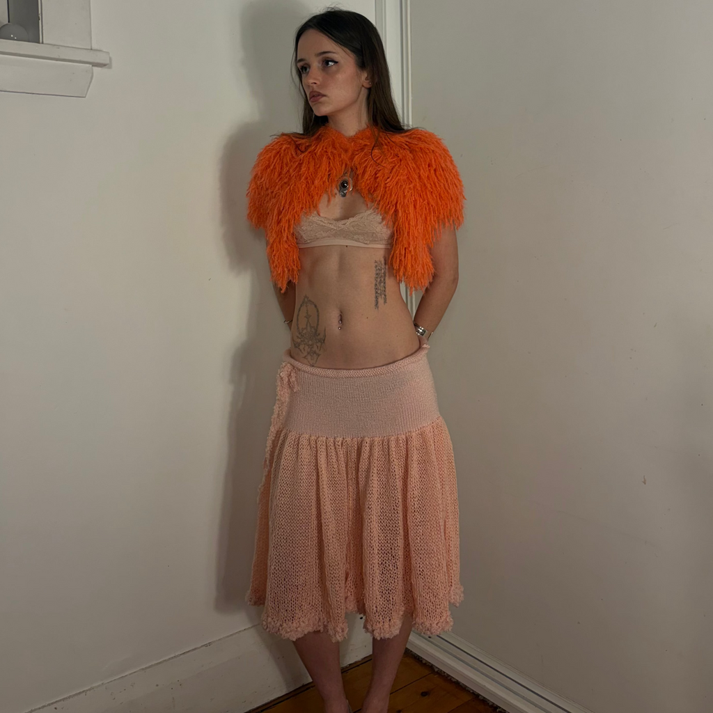 FAUX FUR VEST -PINK