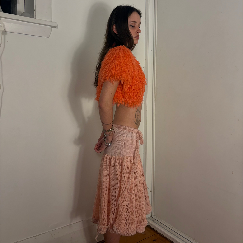 FAUX FUR VEST -PINK