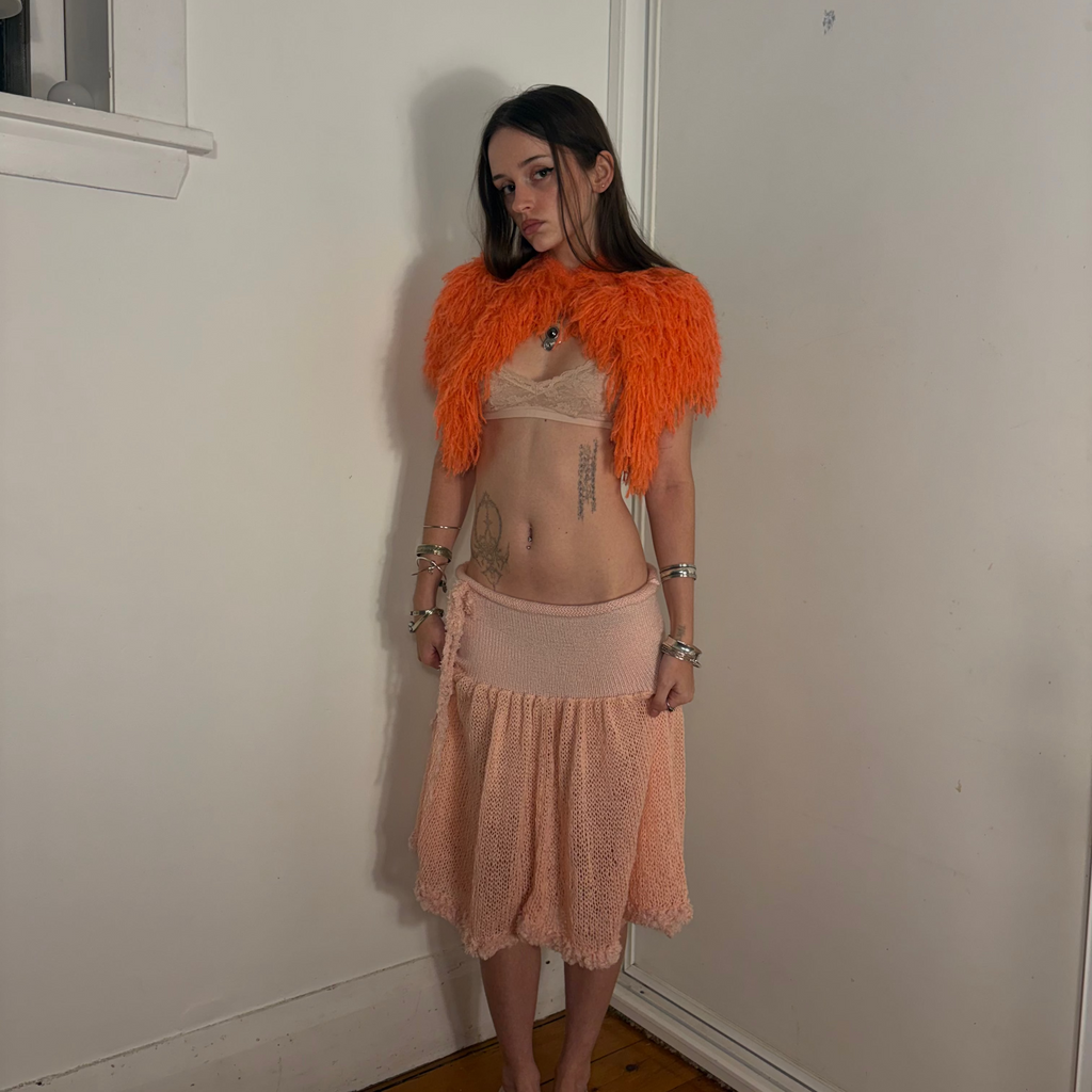 FAUX FUR VEST -PINK