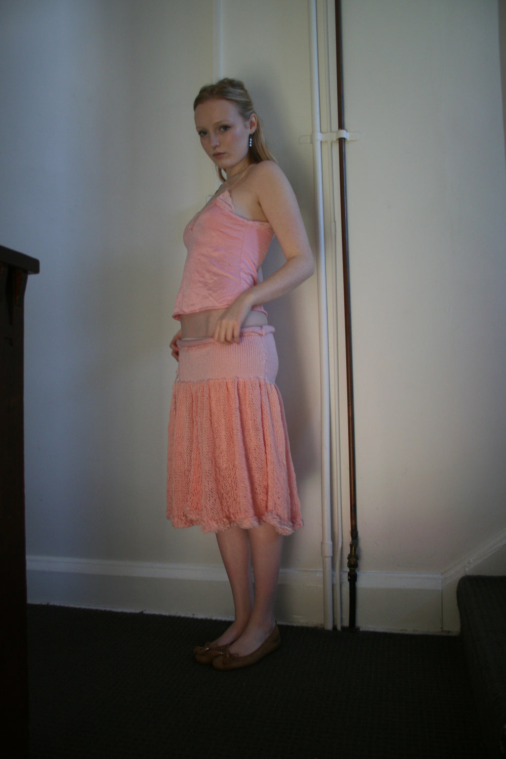 Drop Waist Midi Skirt