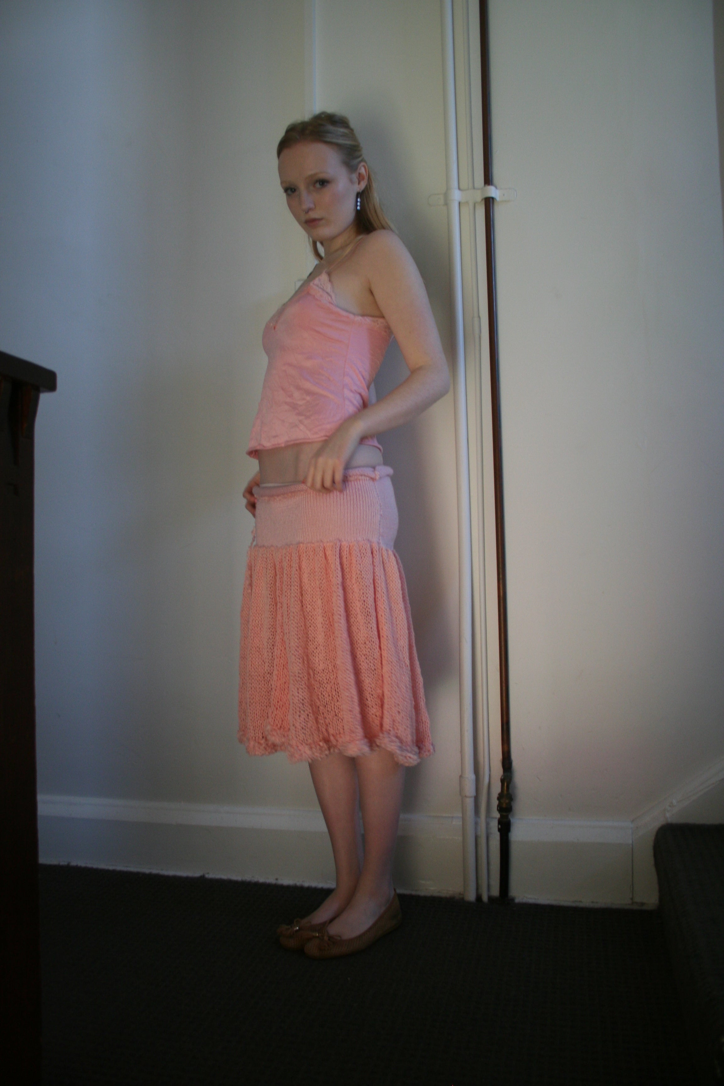 Drop Waist Midi Skirt