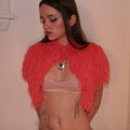 FAUX FUR VEST -PINK
