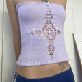 Lace Cross Tube Top