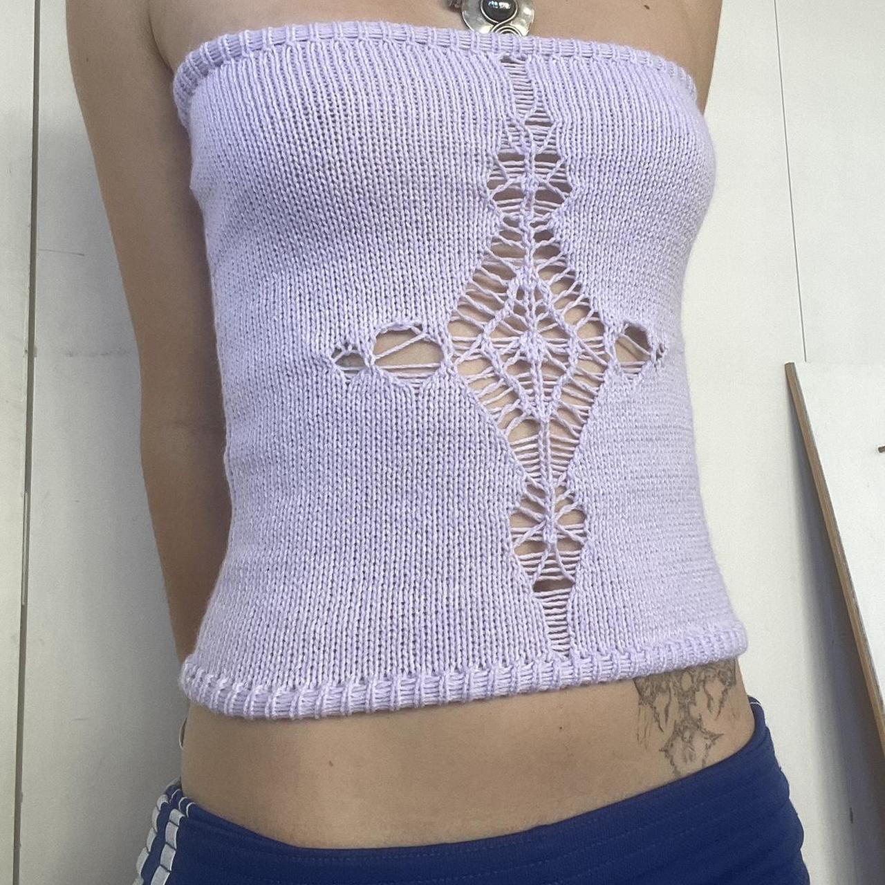 Lace Cross Tube Top