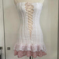 Corset Ruffled Mini Dress
