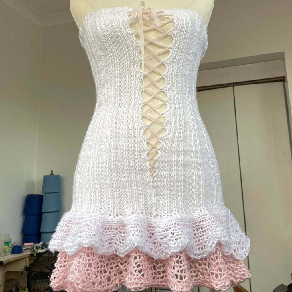 Corset Ruffled Mini Dress